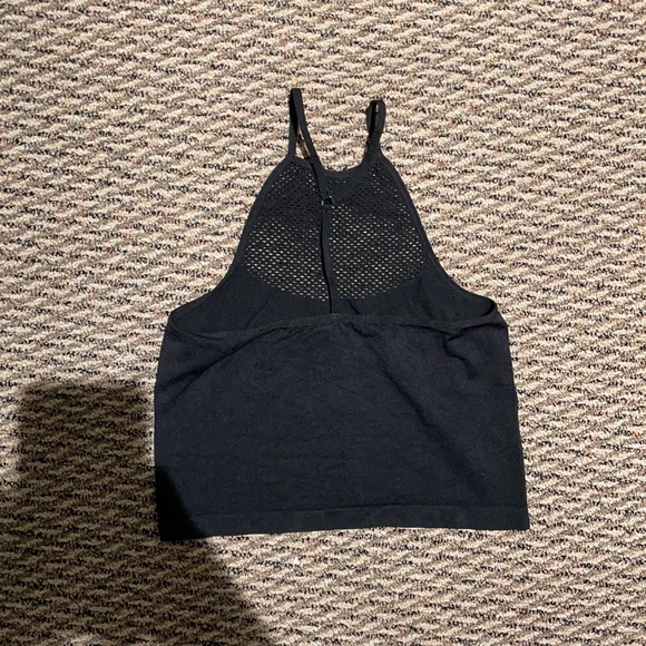 Forever 21 spandex cropped tank mesh neckline - Picture 3 of 4